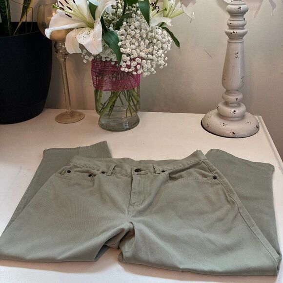 Ralph Lauren Green Crop Jeans Sz 6P - Picture 1 of 7